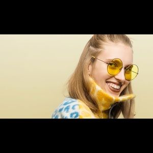 Ray ban ja jo yellow round sunglasses